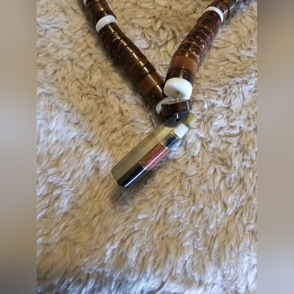 Vintage SouthWestern Gem Stone Necklace. 80's Native American - Picture 4 of 7